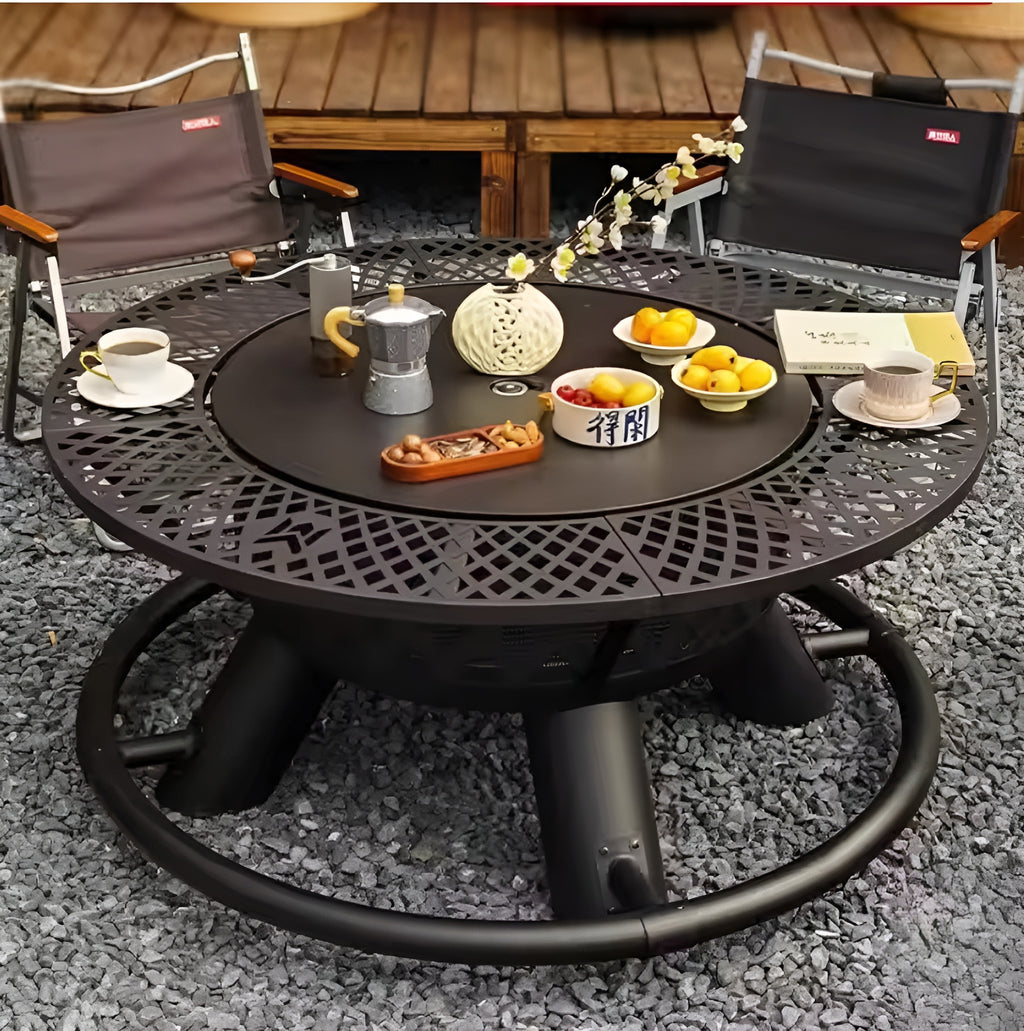 EmberGrid Rotating Grill Fire Bowl